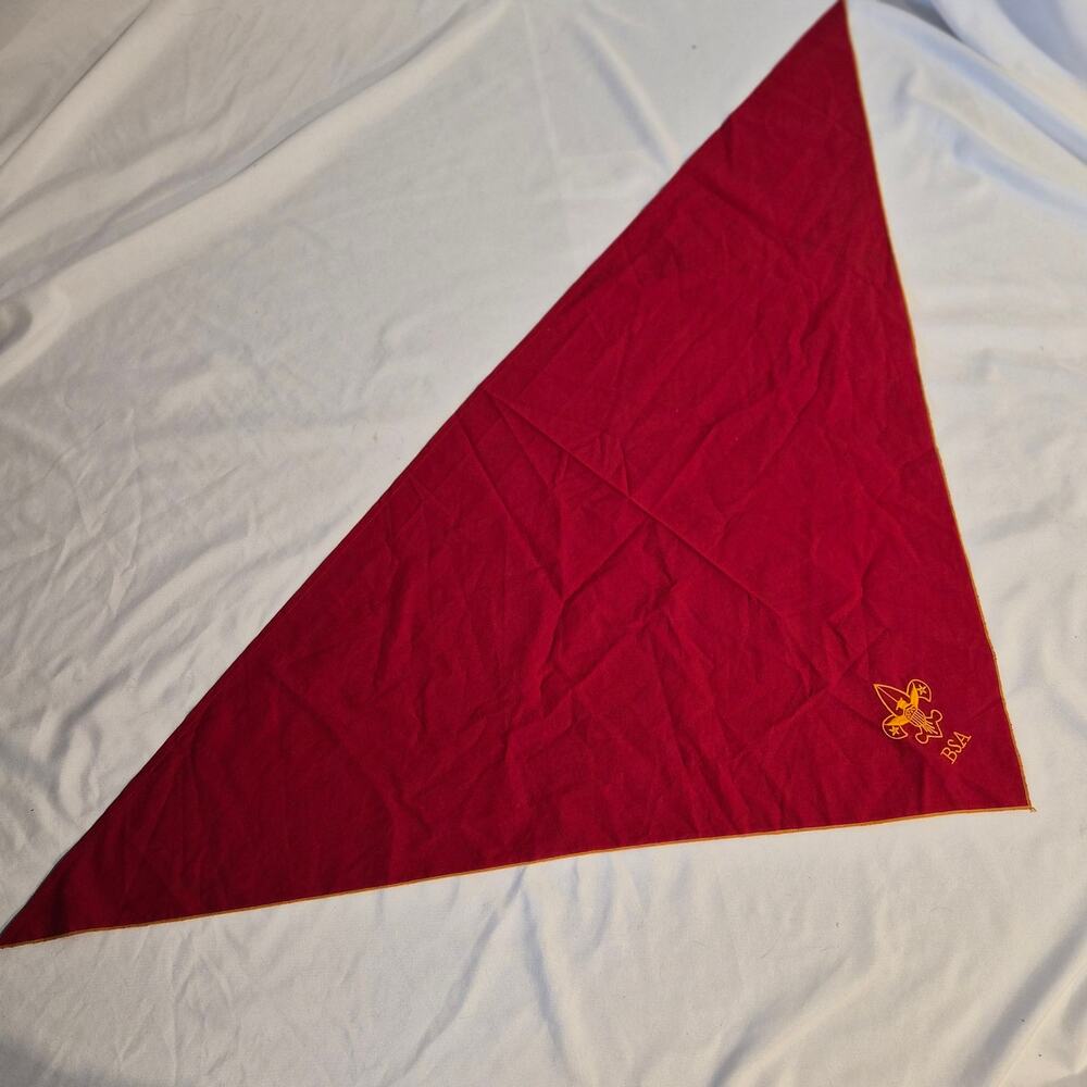 VINTAGE BSA Maroon Scout Neckerchief Scarf ✨ Gorpcore / Heritage